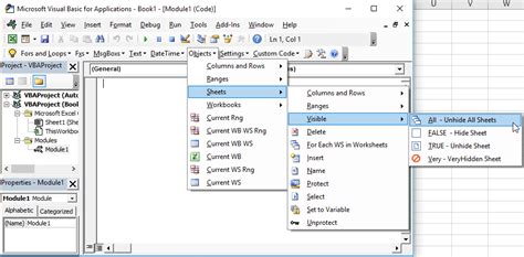 VBA Hide Sheet Example 3