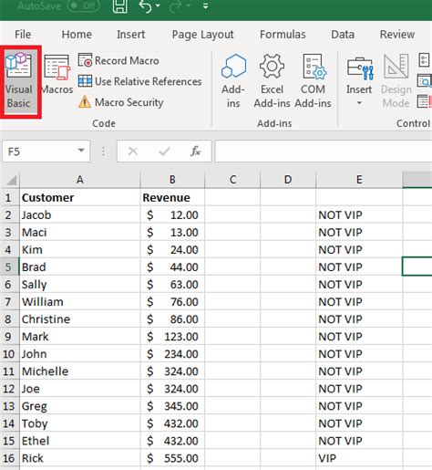 VBA in Excel 2019