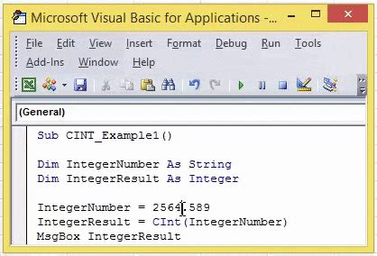 VBA integer conversion