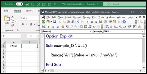 VBA IsNull Function