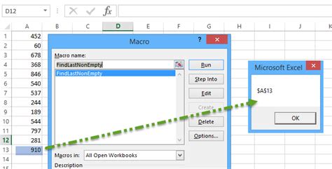 VBA Macro for Last Non-Empty Cell