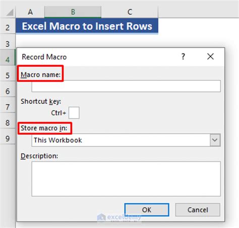 Using VBA macros to add rows in Excel