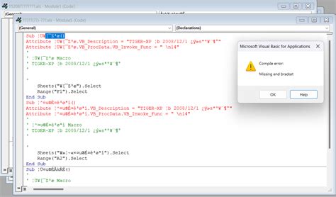 Creating Brackets in VBA Macros