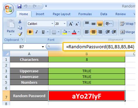 VBA Macros Password Generator