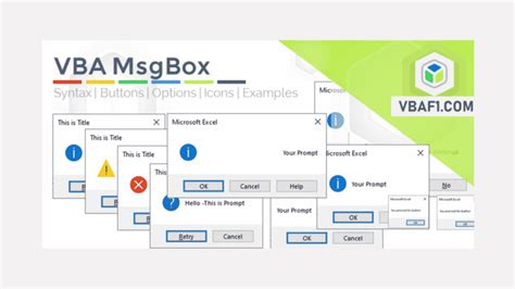 VBA MsgBox Example 1