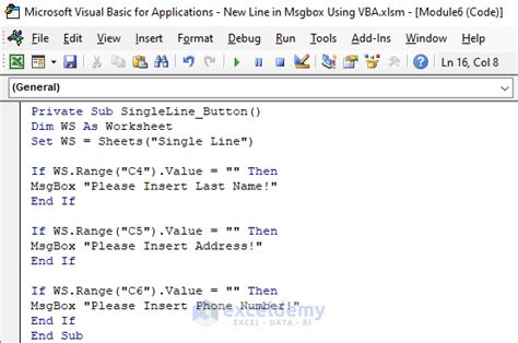 VBA MsgBox New Line Made Easy