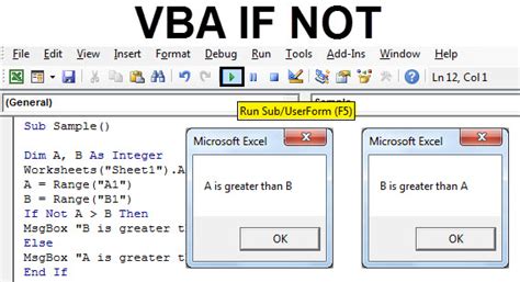 VBA NOT Statements Introduction