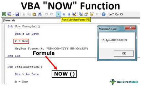 VBA Now Function