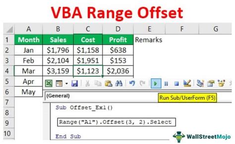 VBA Offset Property