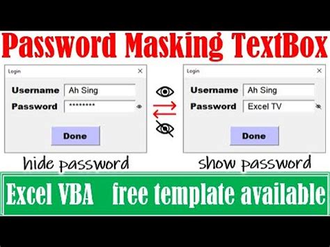 VBA password masking