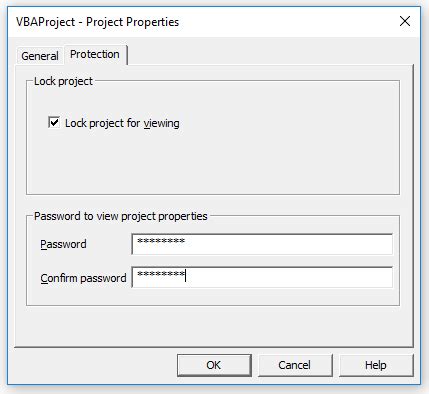 VBA Project Password Protection