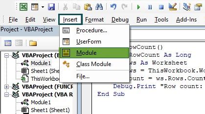 VBA Row Counting Examples