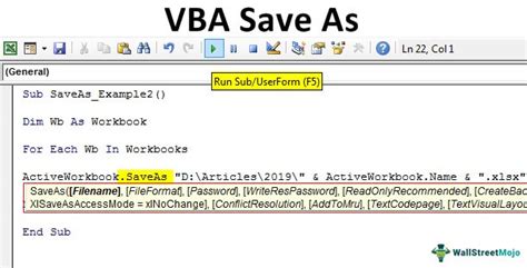 VBA Save As File Best Practices