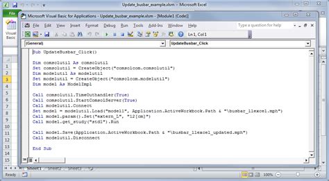 VBA Script Screenshot