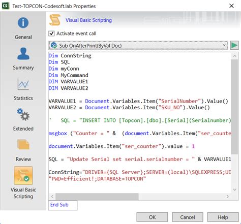 VBA Scripting