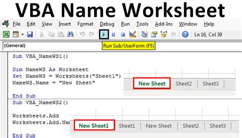 VBA sheet code name