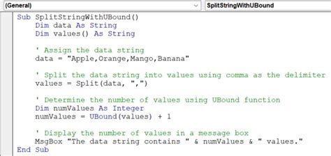 VBA String Splitting Methods