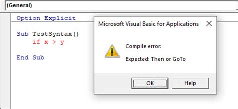 VBA Syntax Errors