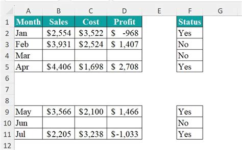 VBA Used Range Example 1