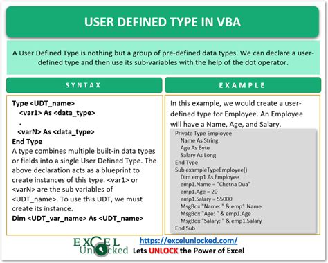 VBA User-Defined Type