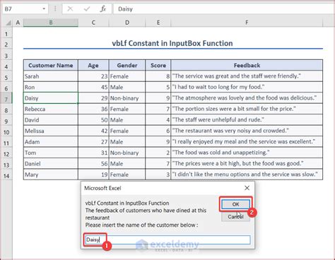 vbLf constant in VBA