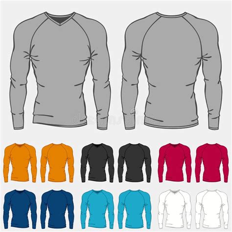 Vector Long Sleeve Shirt Template Design Gallery 1