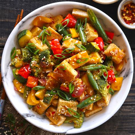 Chinese vegetable and tofu dishes