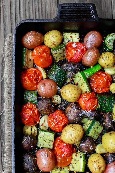 Veggie roast made with seasonal vegetables