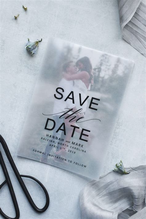 Vellum Save the Date Template Design Ideas