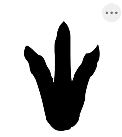 Velociraptor footprint template