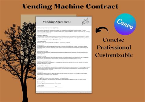 Vending Machine Agreement Template