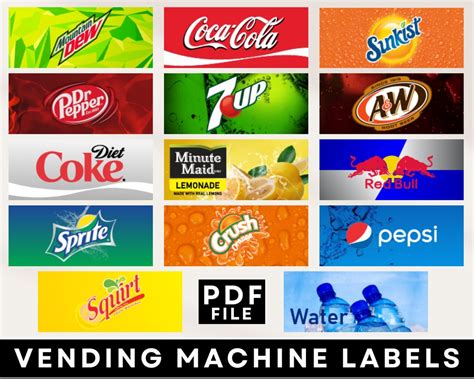 Vending Machine Label Template with Combo Options