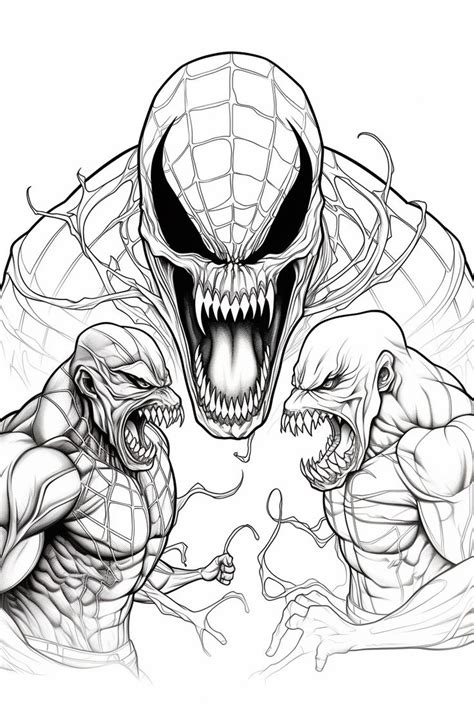 Venom Coloring Pages for Adults and Kids