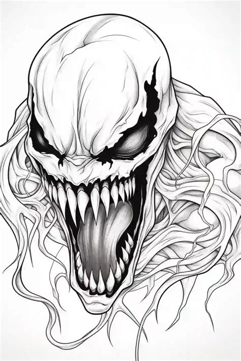 Venom Coloring Pages for Kids and Adults