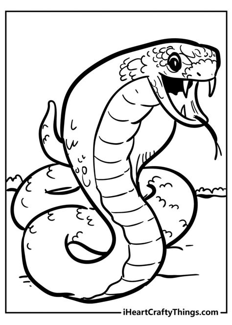 Venomous snake coloring page