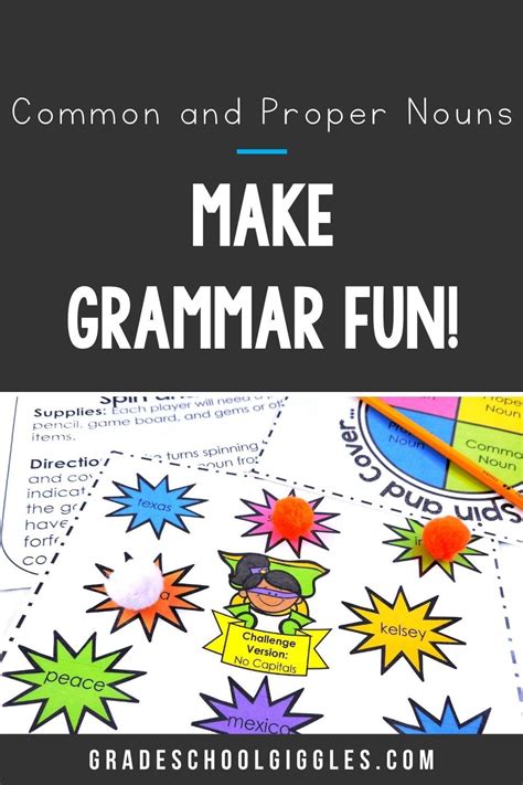 Verb and Noun Lesson Ideas for Kids