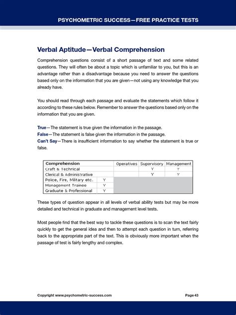 Verbal Comprehension Questions