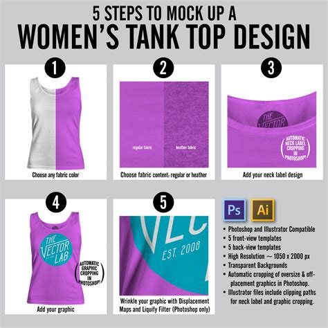 Versatile tank top template designs