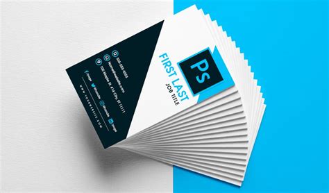 Vertical Business Card Templates PSD Format Image 8