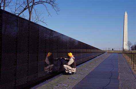 Veterans visiting a memorial