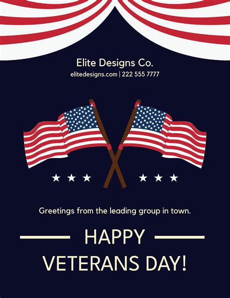 Veterans Day Flyer Template 2