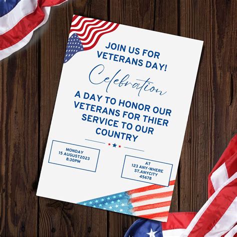 Veterans Day Invitation Templates