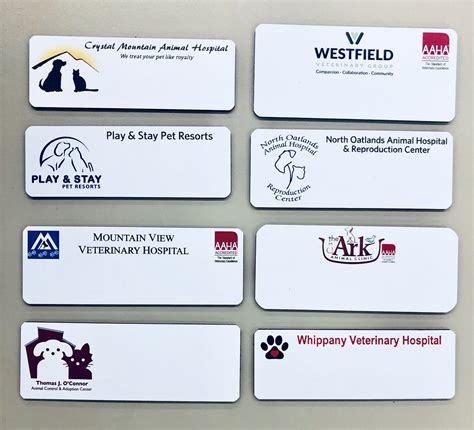 Veterinarian name tag template