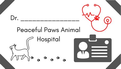 Veterinarian name tag template testing