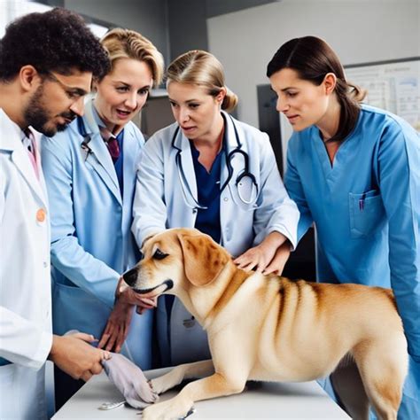 Veterinarians working together