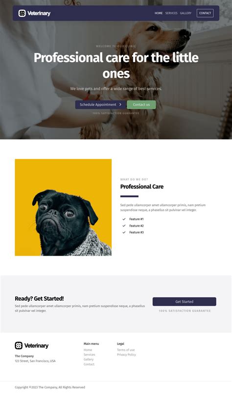 Veterinary Clinic Website Template by Joomla