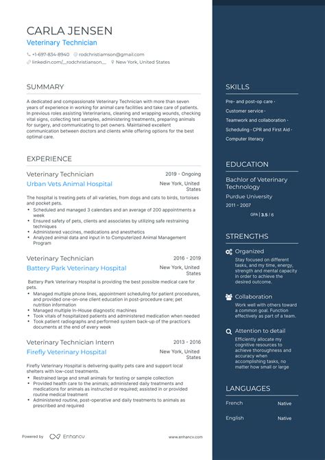 Veterinary Technician Resume Keywords