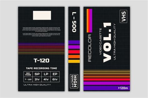 VHS case design templates