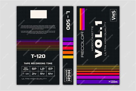 VHS case template styles