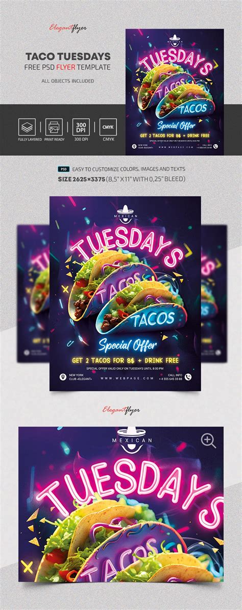 Vibrant Taco Tuesday Flyer Template